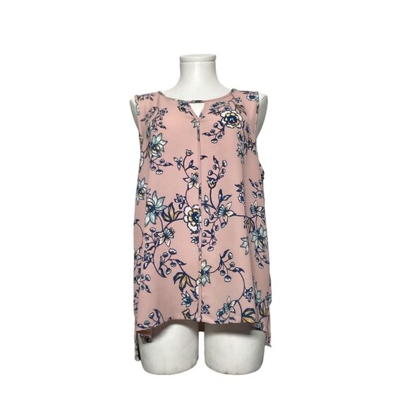 C&E Tops - C&E Women's Sleeveless Floral Blouse Pink Size XL Summer Casual Top